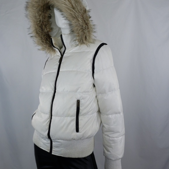 white puffer ski jacket